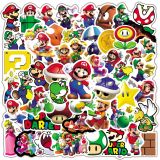 50pcs Cartoon pattern graffiti stickers decorative suitcase notebook waterproof detachable stickers