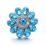 20MM flower Rhinestone  Metal snap buttons