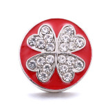 love 20MM  design Rhinestone  Metal snap buttons