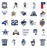 50pcs Dallas Cowboys graffiti stickers decorative suitcase notebook waterproof detachable stickers
