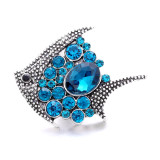 20MM fish design Rhinestone  Metal snap buttons
