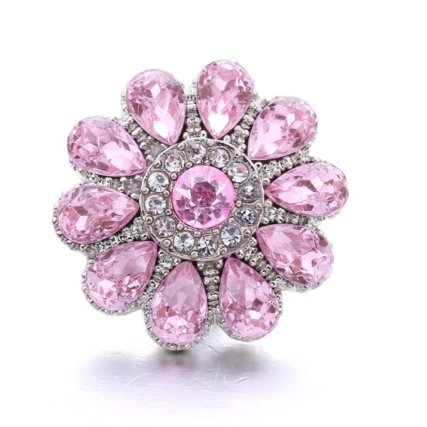 20MM flower Rhinestone  Metal snap buttons