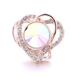 love 20MM  design Rhinestone  Metal snap buttons