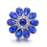 20MM flower Rhinestone  Metal snap buttons