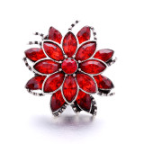 20MM flower Rhinestone  Metal snap buttons