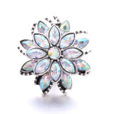 20MM flower Rhinestone  Metal snap buttons