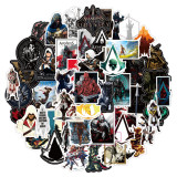 50pcs  Assassin's Creed graffiti stickers decorative suitcase notebook waterproof detachable stickers