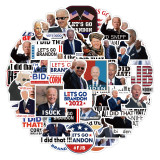 50pcs  BIDEN I DID THAT graffiti stickers decorative suitcase notebook waterproof detachable stickers
