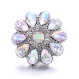 20MM flower Rhinestone  Metal snap buttons