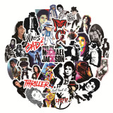 50pcs rock king michael jackson graffiti stickers decorative suitcase notebook waterproof detachable stickers