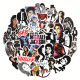 50pcs rock king michael jackson graffiti stickers decorative suitcase notebook waterproof detachable stickers