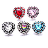 love 20MM  design Rhinestone  Metal snap buttons