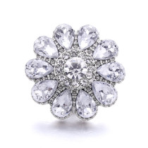 20MM flower Rhinestone  Metal snap buttons