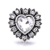 love 20MM  design Rhinestone  Metal snap buttons