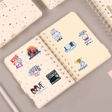 50pcs cartoon volleyball graffiti stickers decorative suitcase notebook waterproof detachable stickers
