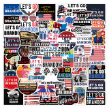 50pcs  BIDEN I DID THAT graffiti stickers decorative suitcase notebook waterproof detachable stickers