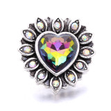 love 20MM  design Rhinestone  Metal snap buttons