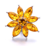 20MM flower Rhinestone  Metal snap buttons