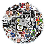 50pcs american football team Oakland Raiders graffiti stickers decorative suitcase notebook waterproof detachable stickers