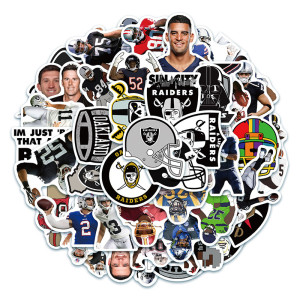 50pcs american football team Oakland Raiders graffiti stickers decorative suitcase notebook waterproof detachable stickers