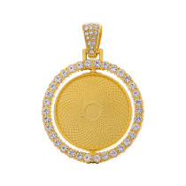 50pcs/lot  internal diameter 25mm double-sided round alloy bottom bracket with diamond movable head rotating pendant bottom bracket