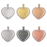 50pcs/lot internal diameter 30mm double-sided peach heart rotating alloy bottom bracket diamond-encrusted movable head time gem bottom bracket tray