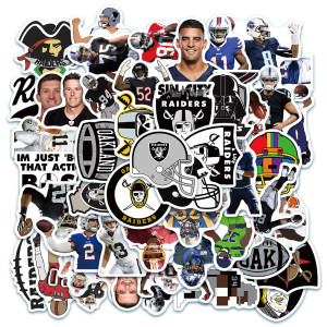 50pcs american football team Oakland Raiders graffiti stickers decorative suitcase notebook waterproof detachable stickers