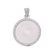 50pcs/lot internal diameter 30mm single-sided round alloy bottom bracket movable head diamond-set time gem bottom bracket