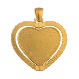 50pcs/lot internal diameter 30mm double-sided peach heart rotating alloy bottom bracket diamond-encrusted movable head time gem bottom bracket tray