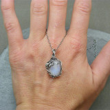 Vintage Twine Moonstone Necklace Women's Fashion Jewelry Gifts for Girls