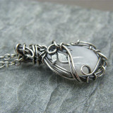 Vintage Twine Moonstone Necklace Women's Fashion Jewelry Gifts for Girls