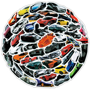 50pcs car graffiti stickers decorative suitcase notebook waterproof detachable stickers