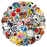 50pcs Cartoon Hockey Basketball  graffiti stickers decorative suitcase notebook waterproof detachable stickers