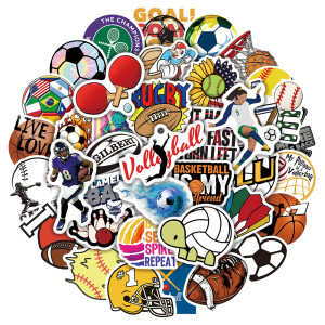 50pcs Cartoon Hockey Basketball  graffiti stickers decorative suitcase notebook waterproof detachable stickers