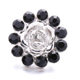 20MM flower Rhinestone  Metal snap buttons
