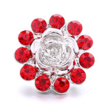 20MM flower Rhinestone  Metal snap buttons