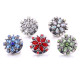 Snowflake 20MM  design Rhinestone  Metal snap buttons