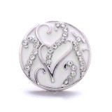 love 20MM  design Rhinestone  Metal snap buttons