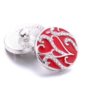 love 20MM  design Rhinestone  Metal snap buttons