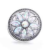 20MM flower Rhinestone  Metal snap buttons