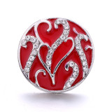 love 20MM  design Rhinestone  Metal snap buttons