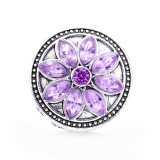 20MM flower Rhinestone  Metal snap buttons