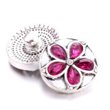 20MM flower Rhinestone  Metal snap buttons