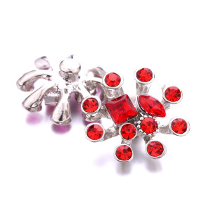 20MM flower Rhinestone  Metal snap buttons