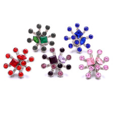 20MM flower Rhinestone  Metal snap buttons