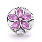 20MM flower Rhinestone  Metal snap buttons