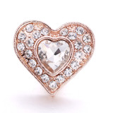 love 20MM  design Rhinestone  Metal snap buttons