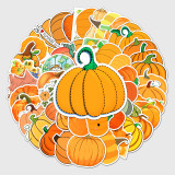 50pcs pumpkin graffiti stickers decorative suitcase notebook waterproof detachable stickers