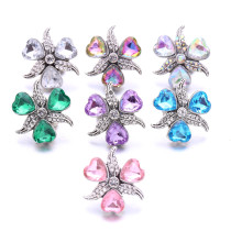 love 20MM  design Rhinestone  Metal snap buttons
