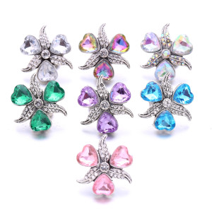 love 20MM  design Rhinestone  Metal snap buttons